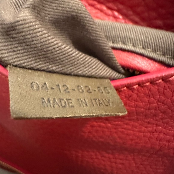 Chloé Red Leather Crossbody Saddle Bag with Tassel - Picture 14 of 15